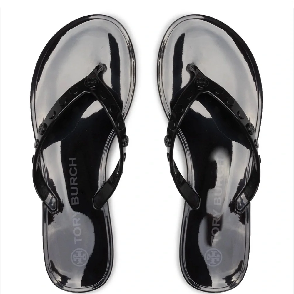 Tory Burch Studded Jelly Flip Flops
